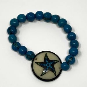 Tagua Nut Açaí STARFISH Organic Stretch Bracelet